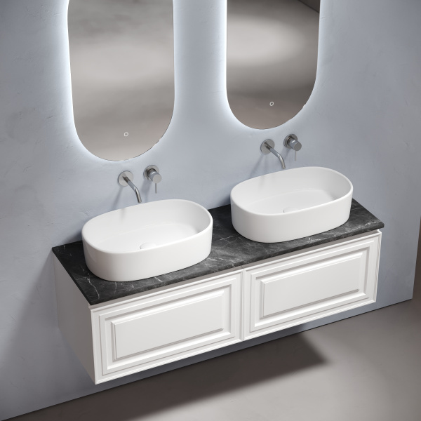 Столешница для ванной комнаты  SANCOS Black Sky 1600х460 без отверстия под смеситель, TT160A1